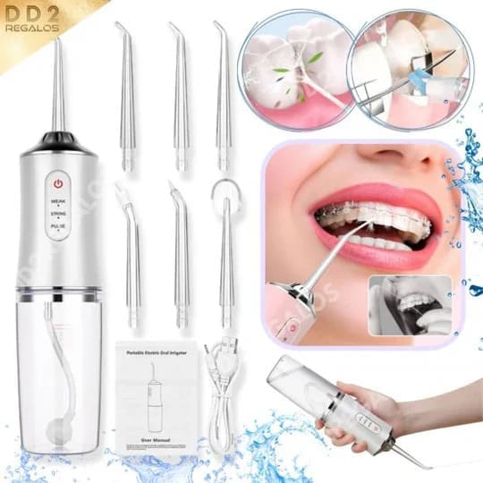 Combo dental Irrigador bucal + regalo Blanqueador dental hismile v34
